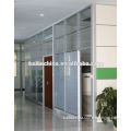V70-4 modern vertical layer with blind room divider customized aluminum frame single tempered glass office full high partition